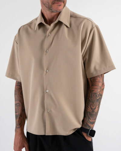 ESTASI Camicia regular MM con colletto YAMALSANE Fango 3 Nuovi Arrivi