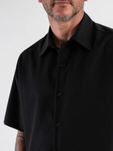 ESTASI Camicia regular MM con colletto YAMALSANE’ Nero (4)