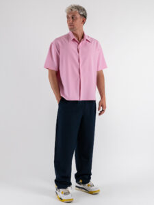 ESTASI Camicia regular MM con colletto YAMALSANE’ Rosa (2)