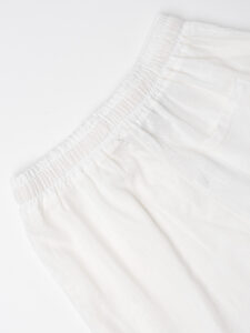 ESTASI Pantalaccio morbido in lino con coulisse in vita PAPEETE Bianco (6)