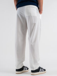 ESTASI Pantalone leggero con gamba morbida ed elastico in vita SANE’ EST Bianco (1)