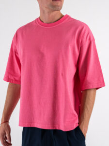 ESTASI T-shirt regular box fit TERRA Hot Pink (3)
