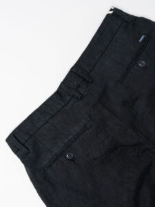 GIANNI LUPO Bermuda basico in lino con bottone GL5039BD Black (1)