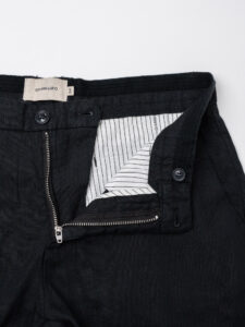 GIANNI LUPO Bermuda basico in lino con bottone GL5039BD Black (2)
