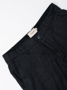 GIANNI LUPO Bermuda basico in lino con bottone GL5039BD Black (3)
