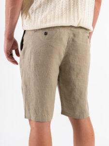 GIANNI LUPO Bermuda basico in lino con bottone GL5039BD Camel (1)