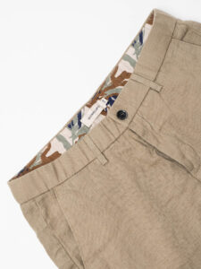 GIANNI LUPO Bermuda basico in lino con bottone GL5039BD Camel (3)