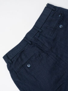 GIANNI LUPO Bermuda basico in lino con bottone GL5039BD Deep Blue (3)