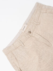 GIANNI LUPO Bermuda basico in lino con bottone GL5039BD Sand (1)
