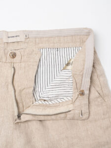 GIANNI LUPO Bermuda basico in lino con bottone GL5039BD Sand (2)
