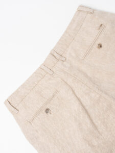 GIANNI LUPO Bermuda basico in lino con bottone GL5039BD Sand