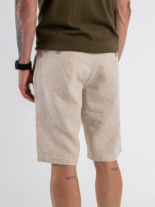 GIANNI LUPO Bermuda basico in lino con bottone GL5039BD Sand (3)