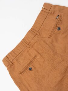 GIANNI LUPO Bermuda basico in lino con bottone GL5039BD Tobacco (1)