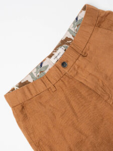 GIANNI LUPO Bermuda basico in lino con bottone GL5039BD Tobacco (3)
