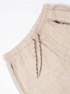 GIANNI LUPO Bermuda in lino con coulisse FJ3269 Corda (2)