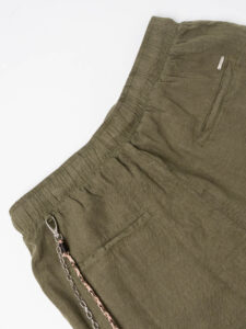 GIANNI LUPO Bermuda in lino con coulisse FJ3269 Green (1)