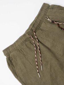 GIANNI LUPO Bermuda in lino con coulisse FJ3269 Green (2)