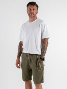 GIANNI LUPO Bermuda in lino con coulisse FJ3269 Green (5)