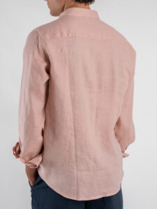 GIANNI LUPO Camicia basica in lino con colletto GL7619S Pink (1)