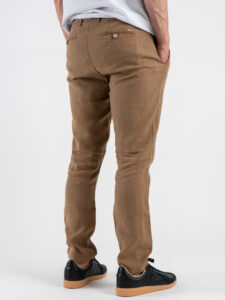 GIANNI LUPO Pantalone cropped con gamba morbida in lino e coulisse in vita MICHIGAN Camel (7)