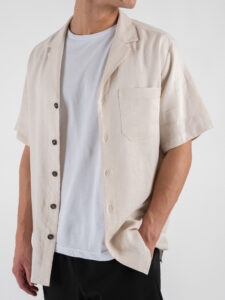 IMPERIAL Camicia regular mm in misto lino CA80JYF Beige (1)