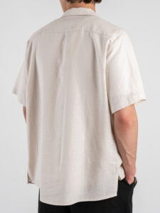 IMPERIAL Camicia regular mm in misto lino CA80JYF Beige (3)