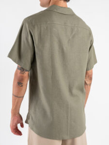 IMPERIAL Camicia regular mm in misto lino CA80JYF River (1)