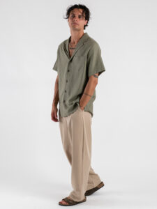 IMPERIAL Camicia regular mm in misto lino CA80JYF River (2)
