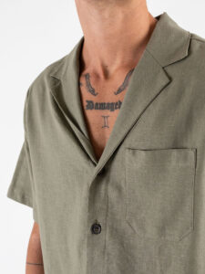 IMPERIAL Camicia regular mm in misto lino CA80JYF River (4)