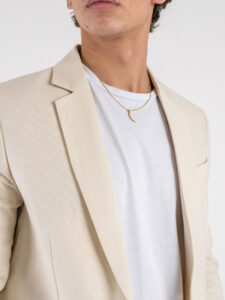IMPERIAL Giacca monopetto da abito in misto lino JZ3BJYF Beige (1)