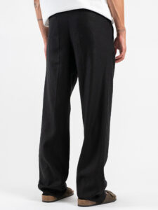 IMPERIAL Pantalone baggy in misto lino PD3MJYF Nero (1)