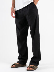 IMPERIAL Pantalone baggy in misto lino PD3MJYF Nero (2)
