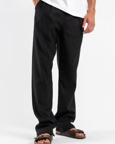 IMPERIAL Pantalone baggy in misto lino PD3MJYF Nero 3 Nuovi Arrivi