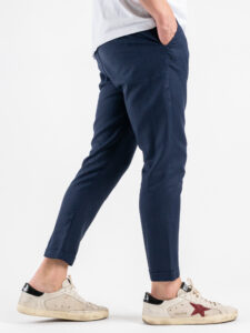 IMPERIAL Pantalone chinos da abito in misto lino PWB0JYF Blu (5)