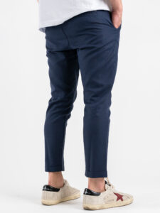 IMPERIAL Pantalone chinos da abito in misto lino PWB0JYF Blu (6)