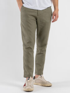 IMPERIAL Pantalone chinos da abito in misto lino PWB0JYF River (4)