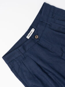 IMPERIAL Pantalone da abito baggy in misto lino PD3MJYF Blu (7)