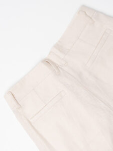 IMPERIAL Pantalone da abito baggy in misto lino PD3MJYF Ecru (7)