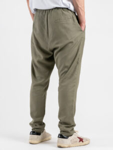 IMPERIAL Pantalone da abito con gamba morbida e coulisse in vita in misto lino PC8QJYF River (7)