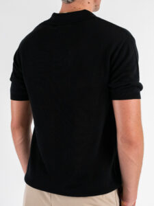 Polo in maglia a mezza manica W85912 Nero (1)