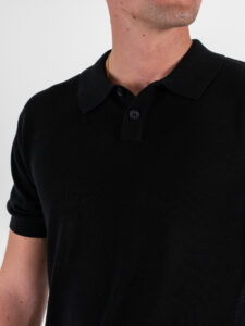 Polo in maglia a mezza manica W85912 Nero (5)