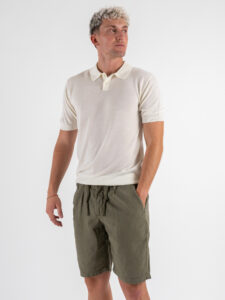 Polo in maglia a mezza manica W85912 White (2)