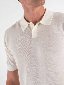 Polo in maglia a mezza manica W85912 White (4)