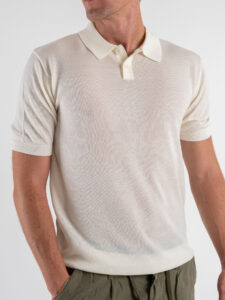 Polo in maglia a mezza manica W85912 White (5)