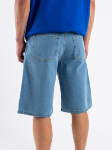 Bermuda liscio in jeans 2603 Azzurro (1)