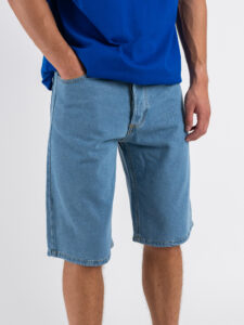 Bermuda liscio in jeans 2603 Azzurro (2)