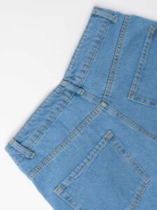 Bermuda liscio in jeans 2603 Azzurro (3)