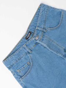 Bermuda liscio in jeans 2603 Azzurro (4)