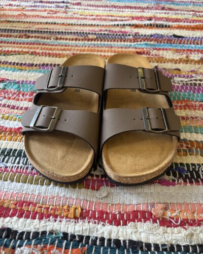Ciabatte doppia fibbia ARIZONA Marrone 3 Nuovi Arrivi