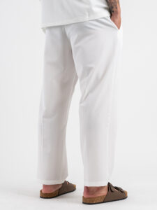 Coordinato Giacchetta over un petto e mezzo+Pantalone morbido ZH322 Bianco (10)